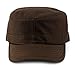 NYFASHION101 Fashionable Solid Color Unisex Fitted Army Military Cadet Cap, Brown, L