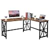 GreenForest Corner Desk 63.8 x 50 inch L Shaped Desk Reversible Gaming Desk for Home Office Industrial Heavy Duty…