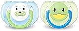 Philips AVENT Soother animal 2 Piece, Blue/Green, 6-18 Months