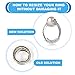 6 Ring Size Adjusters and 72 Earring Backs - Jewelry Spacer, Sizer, Guard for Loose Rings - Rubber Secure Backings - Soft Clear Silicone Replacements - Combo Set with Polishing Cloth