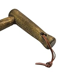 Joseph Bentley Herramientas de jardín tradicionales Pistol Grip Plantador de acero inoxidable para piso Mango de roble macizo larga Durabilidad blando y duro