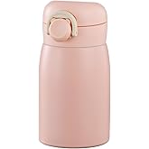 9 oz Mini Water Bottle Small Stainless Steel Thermoses - Insulated Vacuum, Leak Proof, Keeps Drinks Hot/Cold - Ideal for Coffee, beverage, Water - Pink