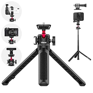 MT-16 Extendable Mini Camera Tripod, 4 Levels Adjustment 360° Ball Head Cold Shoe Lightweight Portable Vlog Travel…