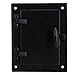A29 Hardware Cast Iron Speakeasy Door Grill/Grille with Viewing Door, Black Powder Coat Finish, Medium Size