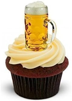 Nouveau Decoration Pinte De Biere 12 Decorations Alimentaires En Papier Gaufre Gateau Cupcakes Fete Des Peres Anniversaire 2 X Feuilles A5 12 Images Amazon De Kuche Haushalt Wohnen