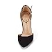 DREAM PAIRS Women's Oppointed-Lacey Pointed Toe Ankle Strap High Heel Stiletto Pumps Wedding Dress Shoes,Size 5.5,Black/Nubuck,Oppointed_Lacey