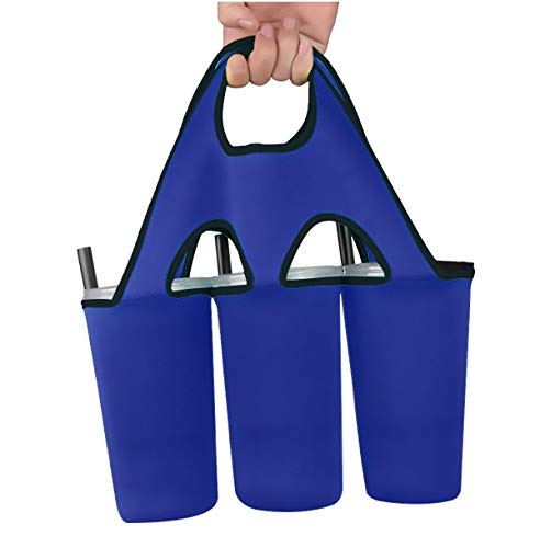 image for Freebily Neoprene Insulated Bottle Cup Holder Carrier Tote Bag for Car