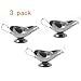 Jasni Liu Stainless Steel 3 OZ Gravy Boat Juice Bucket Dish Roasting Sauce Dish 3 Pack