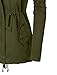 LE3NO Womens Military Anorak Safari Jacket with Pockets,L3NWJC872_OLIVEGREEN,Medium