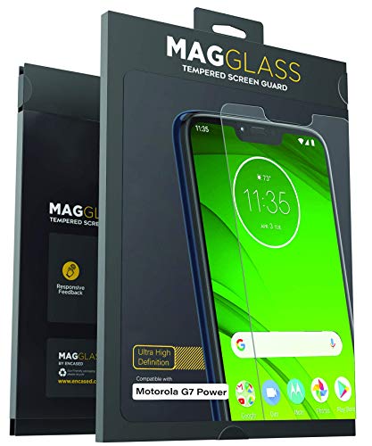 Magglass Moto G7 Power Tempered Glass Screen Protector - Anti Bubble Ultra Clear Scratch Resistant Display Guard (Case Compatible)