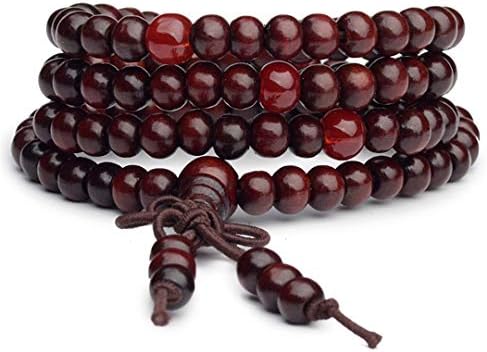 Unisex 108 Beads Praying Bracelet Wooden Beaded Bracelets Wristband Rosary Bangle Wristlet