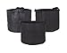 Obecome 3pc Non-woven Fabric Garden Planting Grow Bags with Handles（ Black） (Non-woven, 10Gallons)