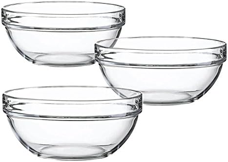 Luminarc Glass 7.75 Inch Stackable Round Bowl, Set of 6