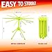 GOZIHA Pasta Drying Rack Noodle Stand with 10 Bar Handles Collapsible | Household Noodle Dryer Rack Hanging for Home Use | Spaghetti Drying Rack Noodle Stand | Easy Storage and Quick Set-Up (Green)