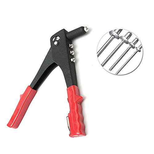 9.5" Pop Rivet Gun,Duty Hand Riveter with 40-Piece Rivets For Sheet Metal, Automotive, Duct Work