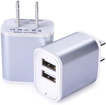 Wall Charger, Vifigen 2-Pack USB 2.1AMP Universal Power Home Travel Wall Charger Dual Port Plug for iPhone 7/7 plus 6/6 plus 5S 5 4S Samsung S5 S4 S3, Note 5, HTC, LG and More Device