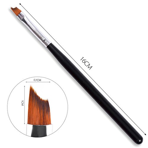 Oceaneshop Beauty Acrylic Black Handle DIY Smile Half Moon Shape French Nail Painting Pen Nail Art Tool Drawing Brush