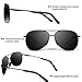 Polarized Aviator Sunglasses for Men - goudi Metal Frame driving UV 400 Protection Mens Women Mirror Sunglasses 8002 (Black)