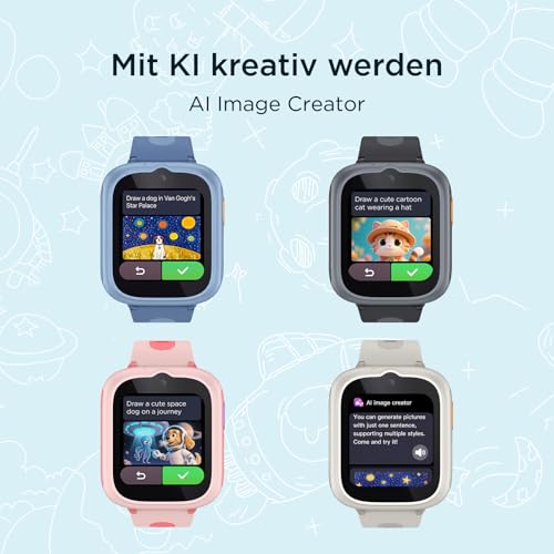 TCL MOVETIME MT48 - 4G Smart Watch for Kids with GPS Tracking, SOS Button, 2MP Camera, Fitness Tracking and Personalised Themes