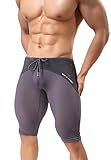 Minaso Men's Yoga Capris Mesh Quick Dry Swimwear Workout Shorts