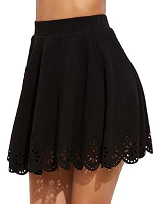 SheIn Women's Basic Solid Flared Mini Skater Skirt