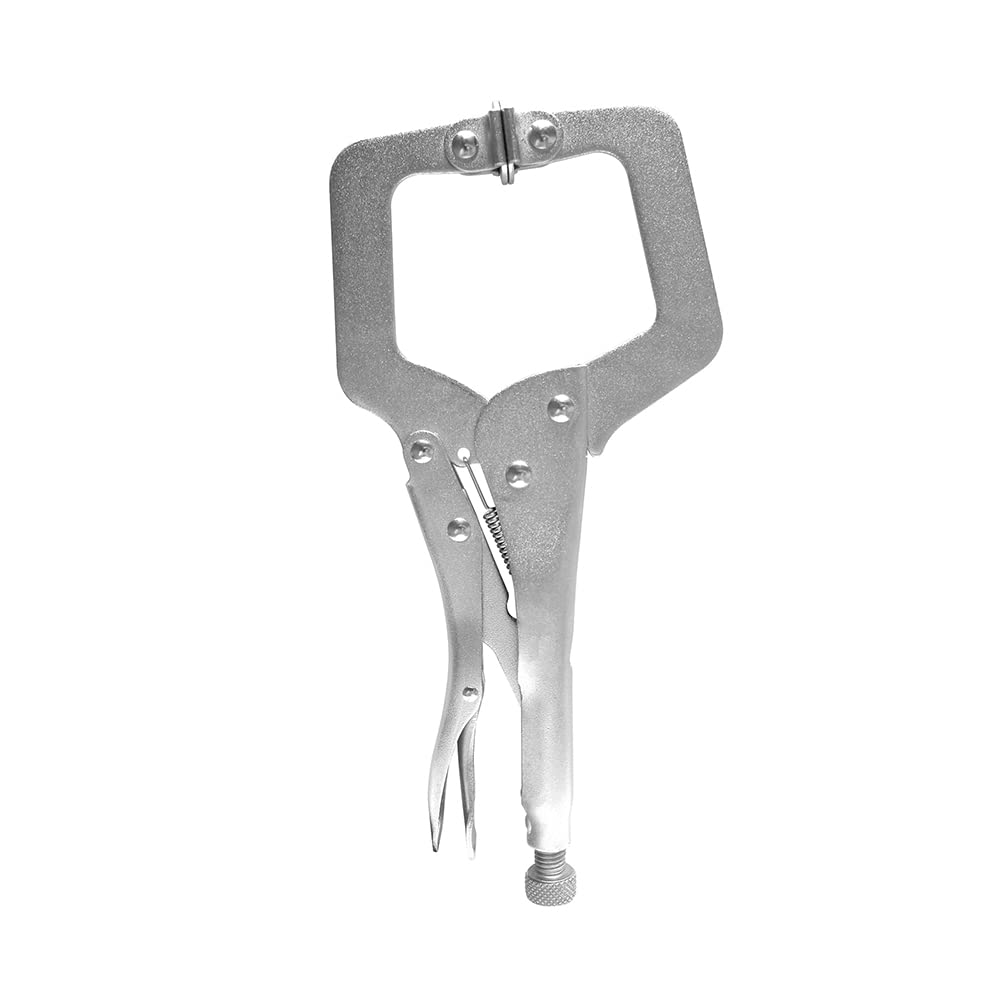 DEKTON DT20332 C Locking PLIER,Silver,11",275mm,Quick Release,Adjustable Screw,HARDERED Steel,PRECISON Teeth,Heavy Duty.