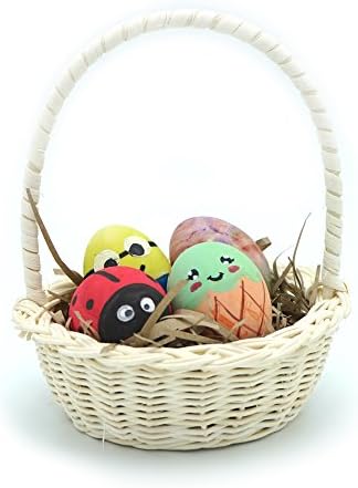 IINDYD Handwoven Easter Basket,Decorative Storage Basket, Gift Arrangement, Friut Basket With Handle Hat Design