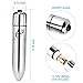 Ready and Willing Luxury Trigger Massager Powerful 10 speed waterproof with microfiber storage bag (Metallic Silver)
