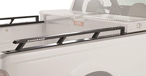 RealTruck Backrack Side Rails to use w/ 21" Toolbox | Black, No Drill | 80521TB | Fits 2017-2025 Ford F-250/F-350/F-450/F-550 8' Bed