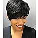 HOTKIS Short Human Hair Wigs Short Wigs Human Hair Pixie Cut Wigs for Black Women (SW806)