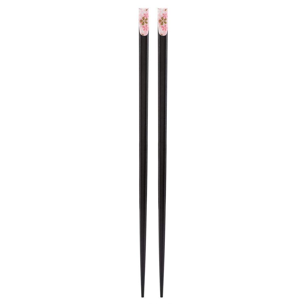 TOPINCN Wooden Chopsticks Portable Tableware Japanese Style Sakura Cherry Pattern Creative Reusable Durable Chopsticks 3 Pair(Pink)