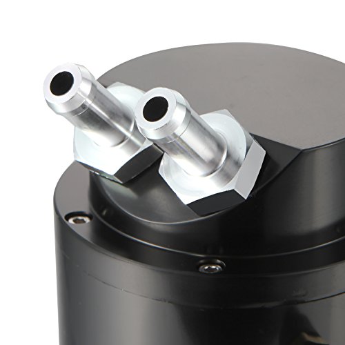 Dromedary Black Cylindrical Universal Aluminum Engine Oil Catch Can Reservoir Tank 750ml
