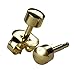 6 Pairs 4mm Gold Shapes Set #2 Studex Ear Piercing Earrings 16ga Thick Post Hypoallergenic