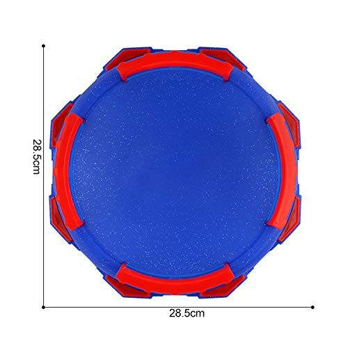 Top Battle Toy, Battle Tops Arena 28.5x28.5x4cm Burst Gyro Arena Disk Battle Top Launcher Stadium Toy Accessories for Boys Children Christmas Birthday Gifts Blue