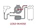 TEKTON 3/8 Inch I.D. x 10 Foot Hybrid Lead-In Air Hose (300 PSI) | 46134 | Made in USA