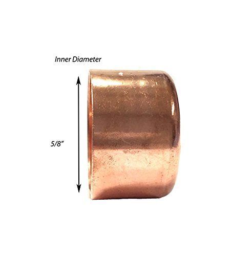 Libra Supply 1/2'' ,1/2 inch, 1/2-inch Copper Sweat Cap, (Bag of 100 pcs, click in for more size options)Copper Pressure Pipe Fitting Plumbing Supply - Thumbnail 4