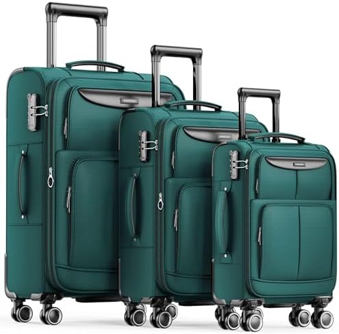 Amazon.com: Merax Softside Luggage Set Softshell Lightweight 3