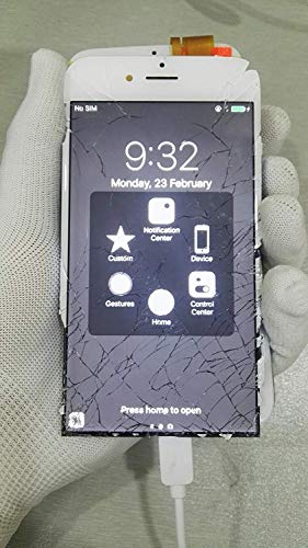 Refurbished Outside Broken Glass 100% Original LCD Display + Touch Screen Assembly with Frame for iPhone 7 Black 4.7" with Tools (iPhone 7 Black 4.7")