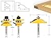 YONICO Router Bits Set Cabinet Door Raised Panel 3 Bit Ogee 1/4-Inch Shank 12338q