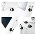 SD Cable Clips - USB Charger Cell Phone Mouse Cord Holder - Multipurpose Cable Organizer Wire Managerment System - Self Adhesive for Desk Weighted 6pcs White Black Brown
