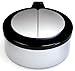 NINESTARS DZT-2-18 Automatic Touchless Infrared Motion Sensor Trash Can Container, 0.5 Gal 2L, ABS Plastic Base (Round, Silver/Black Ladybug Lid)