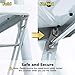 KingSo 3 Step Ladder Folding Step Stool with Steel Wide Anti-Slip Pedal and Handgrip Anti-Slip, Lightweight 350lbs Portable Steel Step Stool, (350lbs Capacity)