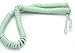 Telephone Cord Handset Curly - Phone Color Earth Day Green 25ft - Works on virtually All Trimline Phones and Princess Telephones - Landline Telephone Accessory iSoHo Phones