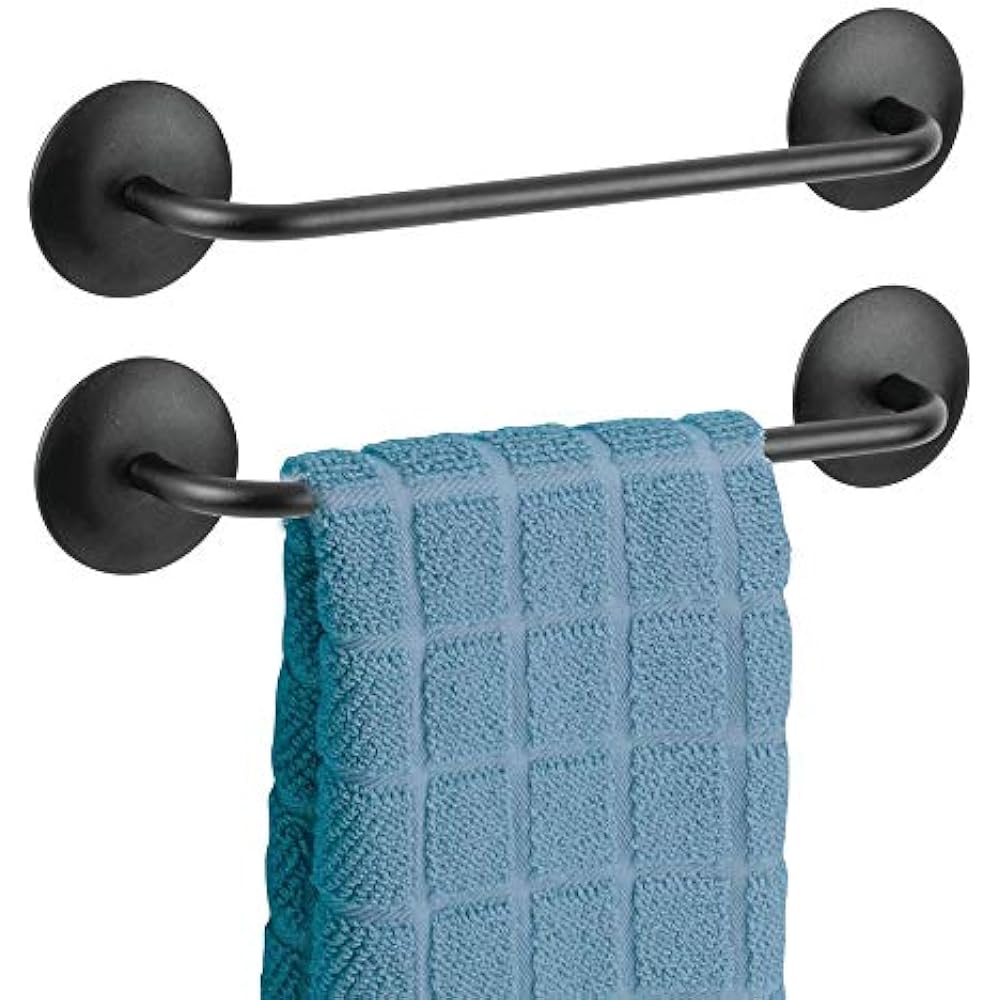 MDesign Decorative Metal Small Towel Bar Strong Self