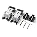 RT-TCZ for Wrangler Hood Latches, Aluminum Hood Locking Catch Kit for Jeep Wrangler JK JKU 2007-2017 JL JLU 2018 up Gladiator JT 2020 up Silver Black Exterior Accessories 2pcs