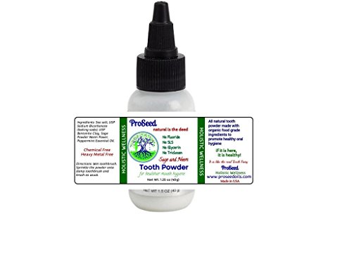 Organic Remineralizing NEEM and SAGE Tooth Powder | Chemical Free, Fluoride Free, SLS Free, Glycerin Free | Earth Friendly and Health Friendly - Thumbnail 2