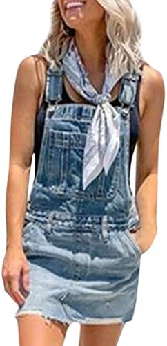 Ladies' Slim Overall Denim Skirt Summer Casual Women Nail Button Sexy Adjustable Buckle Skirts