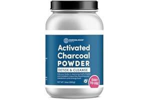 Charcoal House USP Medical Grade Coconut Shell Activated Charcoal Powder for Natural Cleanse & Health - With High Adsorptive & Fast Acting Capacity - Powdered, Edible & Nutritional - 24 oz