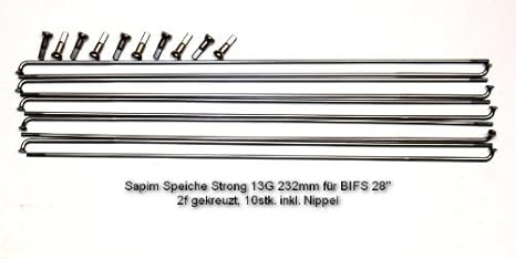Strong Sapim raggi Forti 2,0/2,34 mm 10 13G,attraversato 2f per BIFS