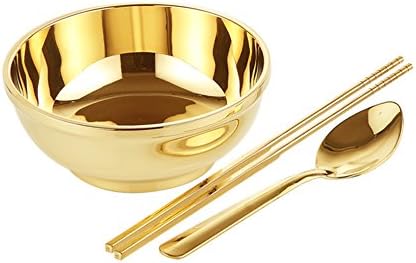 Handmade Copper Bowl Set Spoon and Chopsticks - Unique Designed Serving Bowl Sets